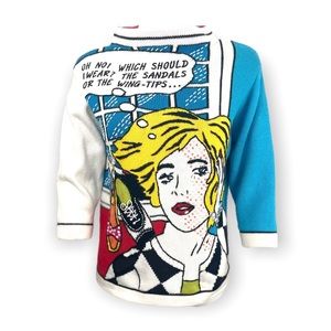 Vintage Pop Art Sweater SZ S / M